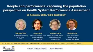 People and performance: capturing the population perspective on Health System Performance Assessment