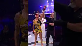 The Queen of the Cage! 👑 Cris Cyborg defeats Larissa Pacheco at #pflsuperfights #battleofthegiants