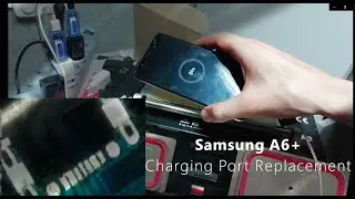 Samsung A6+ A6 Plus (A605F) Charging Port Replacement Tutorial / Wymiana złącza ładowania