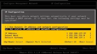 Configuring VMware ESXi 4.1.0