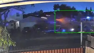 Chase suspect launched into air in South L.A. crash caught on video