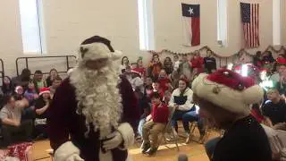 Santa Arrives at The Notre Dame School of Dallas!