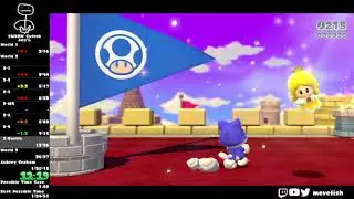 Super Mario 3D World Any% Speedrun in 1:36:18 [Switch]