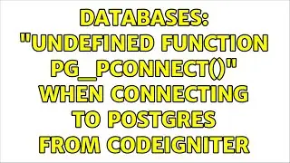 Databases: 