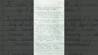 what is Precidential Form Of Government #notes #notes_making