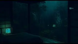 Peaceful Night Rain Near a Forest Room 🌧 (No Ads) | Calm Bedroom Atmosphere for Sleep