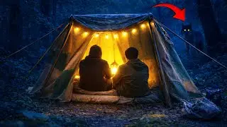Building wood survival shelter in wildlands | Bushcraft & Campfire in jungle | 