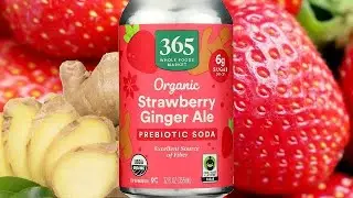 365 Strawberry Ginger Ale Prebiotic Soda Tasting