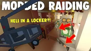 UNTURNED MODDED RAIDING! 🔥 - HELI IN A LOCKER?! (Unturned Base Raids)