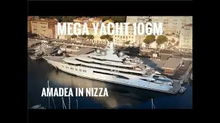 MEGA YACHT Amadea 106m - Drone footage vide 4K - Nizza