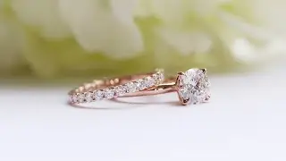 Lab Diamond Solitaire Engagement Ring & Matching Band | Ada Diamonds