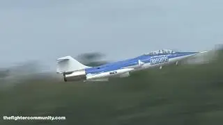 F-104 STARFIGHTER TAKING OFF FROM NAS OCEANA. 3xF-104 from Starfighters Aerospace Departing.