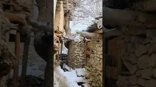 Snowfall in a Remote Mountain Village of Pakistan | Peaceful Village Life