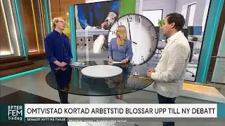 Het debatt om kortare arbetstid:  &rdquo;Man kan inte uppfinna fyra nya arma&hellip; | Efter fem | TV4 & TV4 Play