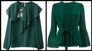 latest 2020 new Loose top blouses styles with beautiful sleeves and neck design ideas - tunic tops