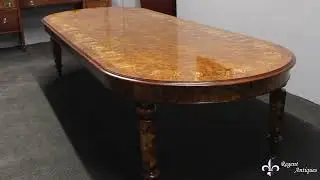 Bespoke Handmade Marquetry Dining Table & 14 Dining Chairs