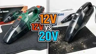 12 Volt vs 20V car vacuum cleaner test & review (Lidl Parkside vs Hyundai)