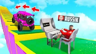 ZUFÄLLIGE AUTOS vs XXL TREPPE in GTA 5!