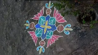 குட்டி கோலம் மார்கழி 9*9dots easy beautiful kolam #margazhirangolikolam #kolam #2026  #pongalkolam