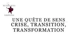 Crise, transition, transformation: une qu&ecirc;te de sens, par Anne Pi&eacute;rard