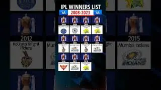 IPL All Seasons Winners List 2008-2023 | #ipl #champions #shorts #studymyway603