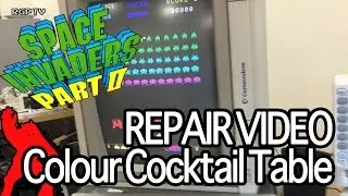 Space Invaders Part 2, Taito 1980 - Colour Cocktail Table Arcade Game Repair