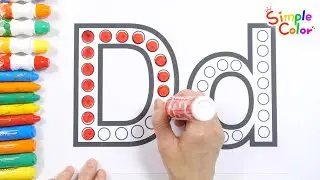 Learn words with the letter D through simple fairy tales | Find D among many letters | ABC education