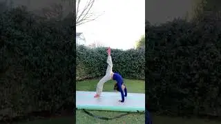 Back walkover and kick over tutorial!  #acrobatics #tutorial 