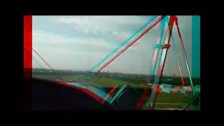 3D-Video: Flug im Doppeldecker Stampe SV 4 &uuml;ber Mannheim / FLIGHT IN BIPLANE OVER MANNHEIM / GERMANY
