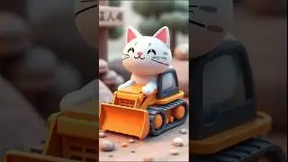 Transformation of Cats: Watch this bulldozer morph into an adorable kitty! 🚜 #CatEvolution #cutecats