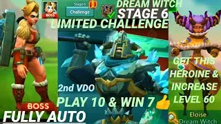 Saving Dreams  Stage 6|Full AUTO&| How to Increase Hero Level in Lords Mobile😊