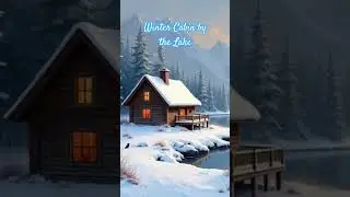 Cabin by the Lake #ambience #ambientvideo #nature #cabin #lake #lakeside #birds #winter