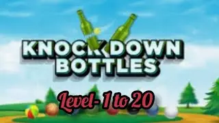 knockdown bottle game (level 1 to 20) gameplay video //[shooter game]