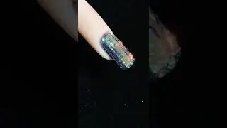 [Easy Nail Art Tutorial] Easy Practice How to Draw Color Shining Reflection Nail Art #shorts