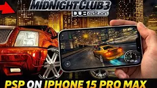 Playing Midnight Club 3: Dub Edition (PSP) on iPhone 15 Pro Max