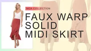 HELLO SPRING! Moa Collection's Faux Wrap Midi Skirt #SpringOutfit#Wholesale#Clothing#LosAngeles#DTLA
