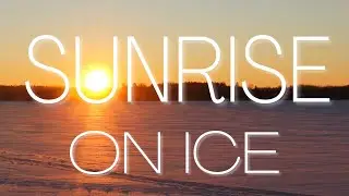 Beautiful Sunrise on Ice - Nature Relaxation Video - Relaxing Winter Sunrise - Real Time - 4K HDR