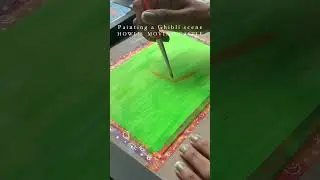 Painting process of Howl&rsquo;s secret garden with gouache: part 1