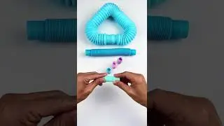 Creating Color ASMR Crunchy Sound POP-TUBE #diy #satisfyingvideos #relaxing #oddasmr #poptubesounds