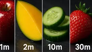 Juicy ASMR Cutting  | Extreme Macro Fruit and vegetables Satisfying Sounds #asmr #ytvideo #ai