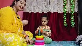 Baby Perfection in stacking ring toys 🧸🧸🥰😍 | Learning colours with stacking rings