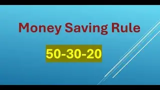 50-30-20 Money saving rule ||nkhomevlogs