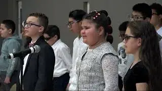 Students with special needs welcome holidays with festive performance