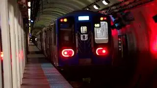 Chicago Transit Authority: Forest Park Bound CRRC 7000-Series Blue Line Train @ Washington Station