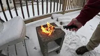 Will This DIY Fire Starter Work in the Snow? | Winter Fire Test