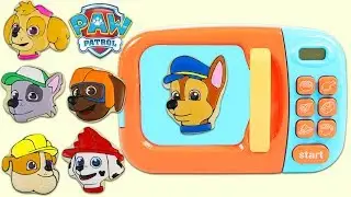 Pretend Baking Play Doh Paw Patrol Cookies with Microwave!