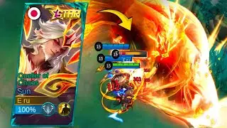EZ 1HIT!! SUN 1TAP BUILD & EMBLEM'S (super broken) -SOLO RANK GAMEPLAY MLBB