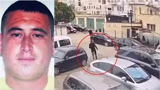 Ja momenti kur vrasësi Altin Ndoci ia fut vrapit nga parkingu i spitalit dhe zhduket pas murit