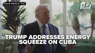 Outside Mar-a-Lago, Pres. Trump clarifies U.S. is “starting to talk to Cuba” amid pressure