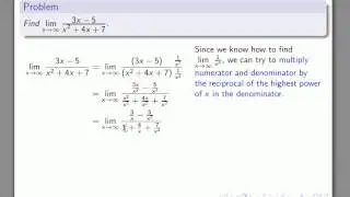 Calculus 110 indeterminate Forms (infinity/infinity)